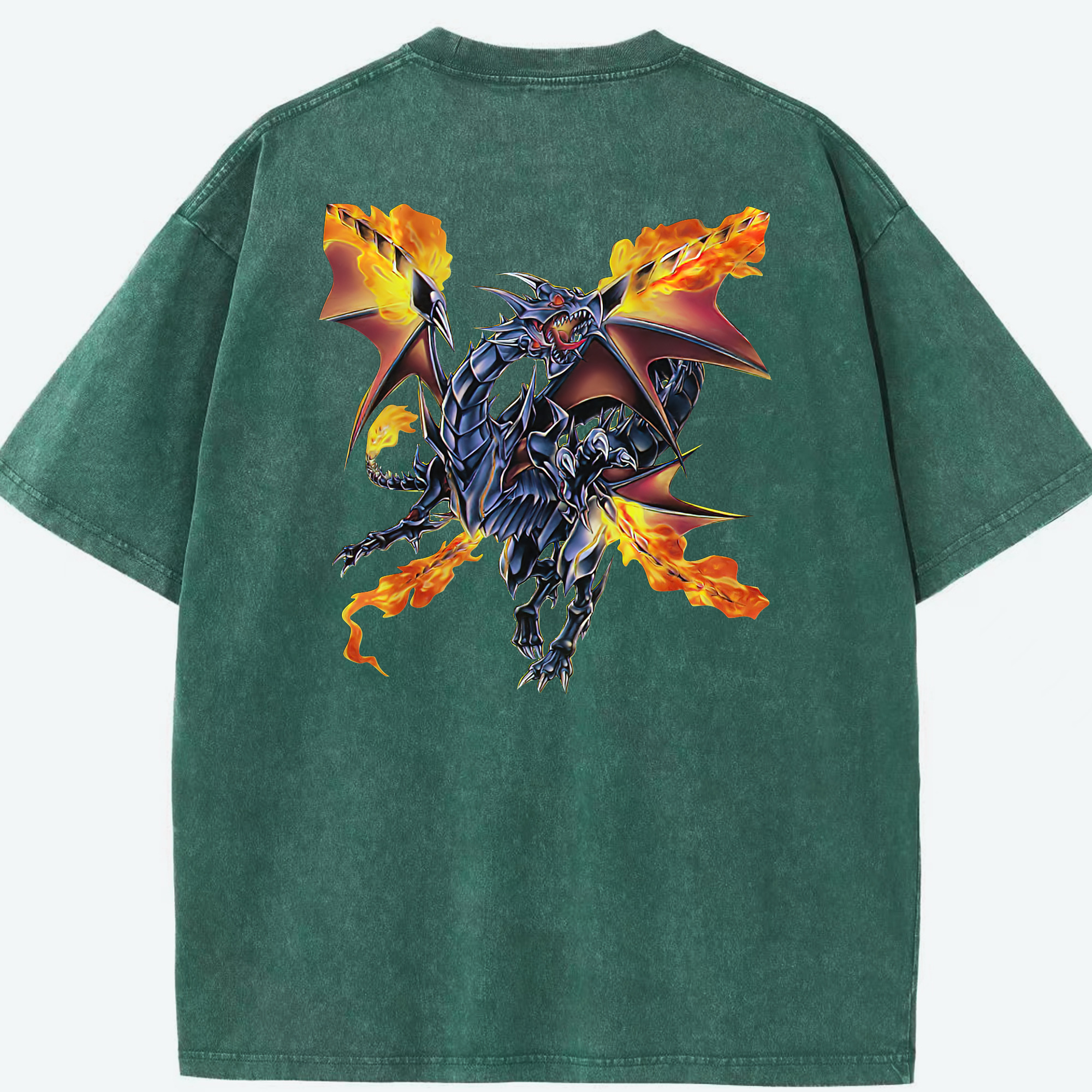 （画像用） 遊☆戯☆王 Yu-Gi-Oh! 綿100% ヴィンテージ風 半袖Tシャツ（背面プリント）